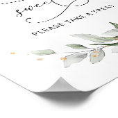 緑のフローラエレガント金ゴールド愛は甘い ポスター (角)