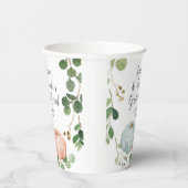 緑のフローラカボチャ性別が白を明かす 紙コップ (右)