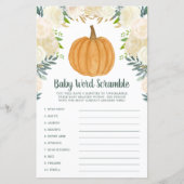 緑のフローラカボチャ秋単語スクランブルゲーム (正面)