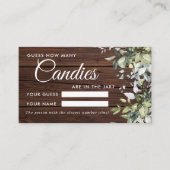 緑のフローラキャンディスシャワーゲームカードの数 プレイスカード (正面)