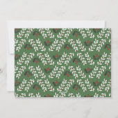 緑のフローラクリスマスフォトカード シーズンカード (裏面)