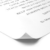 緑のフローラクロスバプテスマ ポスター (角)