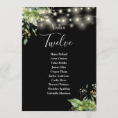 緑のフローラシーティングプランテーブル番号 サンキューカード (裏面)