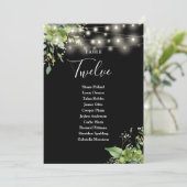 緑のフローラシーティングプランテーブル番号 サンキューカード (スタンド正面)