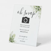 緑のフローラスクリプトOhスナップ写真 台座サイン (正面)