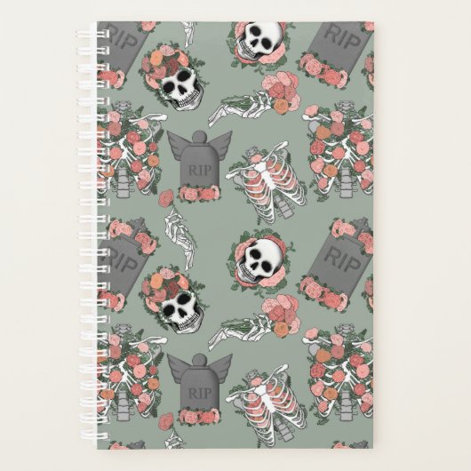 緑のフローラスケルトン プランナー手帳 (正面)