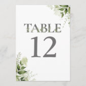 緑のフローラタイポグラフィ表の番号 (正面)