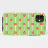 緑のフローラタイル Case-Mate iPhoneケース (裏面(横))