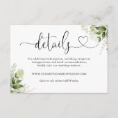 緑のフローラハートス結婚クリプトの詳細 エンクロージャーカード (正面)