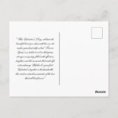 緑のフローラハートメッセージ ポストカード (裏面)