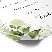 緑のフローラバイブルのゲストブックサイン ポスター (角)