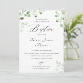 緑のフローラバプテスマ招待状 招待状 (スタンド正面)