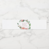 緑のフローラバラ水ボトルラベル ペットボトルラベル (シングルラベル)