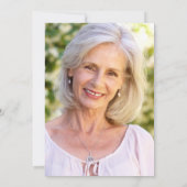 緑のフローラフォトスクリプト退職パーティー 招待状 (裏面)