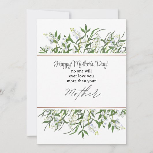 緑のフローラフレームマザーズデイカード シーズンカード (正面)