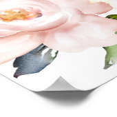 緑のフローラフレーム写真甘い16ウェルカムサイン ポスター (角)