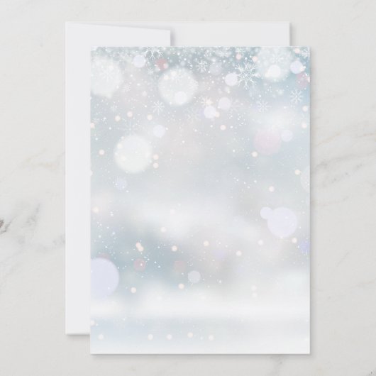 緑のフローラフローラセージ薄紫冬の結婚式 招待状 (裏面)