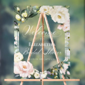 緑のフローラブライダルシャワーウェルカムアクリルサイン アクリルサイン (ニュートラル)