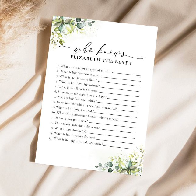 緑のフローラブライダルシャワーゲーム (クリエイターアップロード済み)