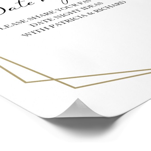 緑のフローラブライダルシャワーデイトナイトジャールサイン ポスター (角)