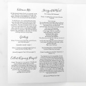 緑のフローラブルーカソリッ結婚クスのミサ 三つ折りプログラム (内部最初)