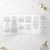 緑のフローラブルーカソリッ結婚クスのミサ 三つ折りプログラム (内部)