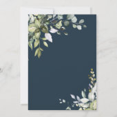 緑のフローラベビーシャワー招待状 招待状 (裏面)