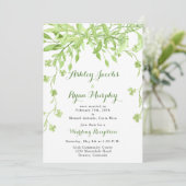 緑のフローラポストウェディングレセプションのみ 招待状 (スタンド正面)