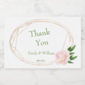 緑のフローラミニワきらめくインボトルラベル スパークリングワインラベル (シングルラベル)