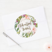 緑のフローラリハーサルのディナーシール ラウンドシール (封筒)