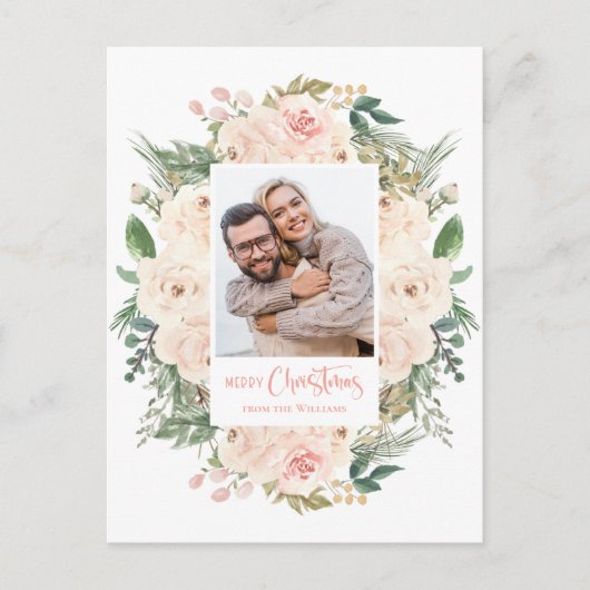 緑のフローラ写真メリークリスマスポストカード シーズンポストカード (正面)