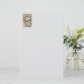 緑のフローラ十字 便箋 (スタンド正面)