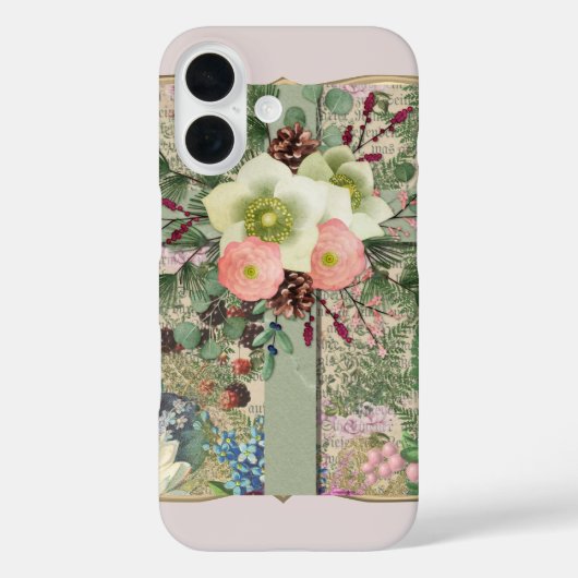 緑のフローラ十字 Case-Mate iPhoneケース (裏面)