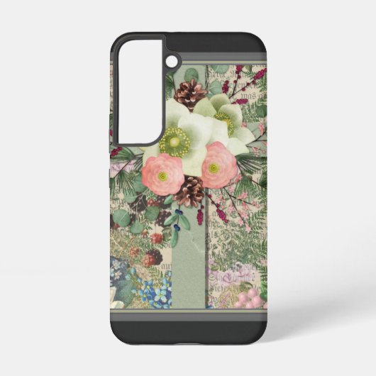 緑のフローラ十字 SAMSUNG GALAXYケース (裏面)
