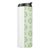 緑のフローラ図形のパターン タンブラー (回転左)