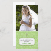 緑のフローラ宗教的フォトカード サンキューカード (正面/裏面)