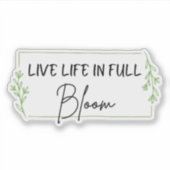 緑のフローラ感動的ビニールのシール シール (正面)