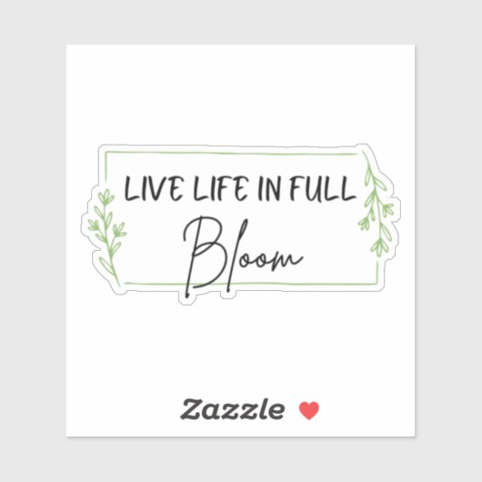 緑のフローラ感動的ビニールのシール シール (シート)