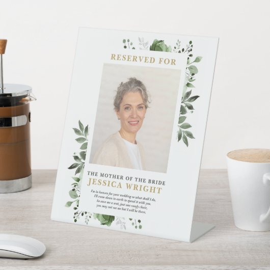 緑のフローラ救は座席の写真を結婚予約 台座サイン (インサイチュ)