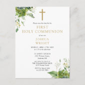 緑のフローラ最初の聖餐式を保存 ポストカード (正面)