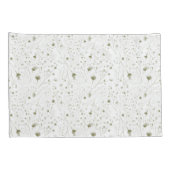 緑のフローラ水の色 – 自然インスパイア寝具 枕カバー (裏面-右)