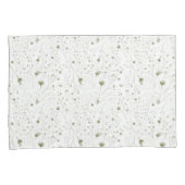 緑のフローラ水の色 – 自然インスパイア寝具 枕カバー (正面右)