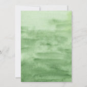 緑のフローラ水彩庭園の結婚式 招待状 (裏面)