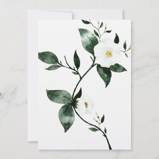 緑のフローラ水色 招待状 (裏面)