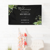 緑のフローラ白黒結婚の歓迎 横断幕 (インサイチュ)