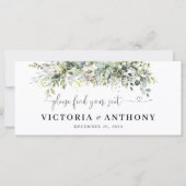 緑のフローラ結婚のヘッドテーブルの標識 (正面)