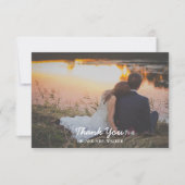 緑のフローラ結婚写真/シャワーサンキューカード サンキューカード (正面)