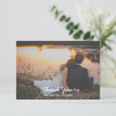 緑のフローラ結婚写真/シャワーサンキューカード サンキューカード (スタンド正面)