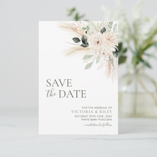 緑のフローラ結婚式の日付を保存するVICTORIA セーブザデート (スタンド正面)