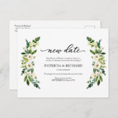 緑のフローラ結婚新期日の延期 ポストカード (正面/裏面)
